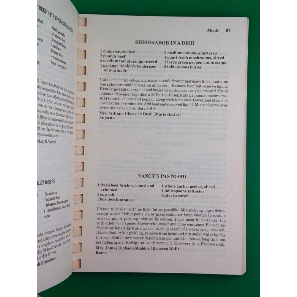 Georgia Heritage Treasured Recipes 1979 Colonial Dames Georgia Cookbook